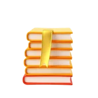 Books with a golden bookmark