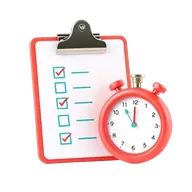 Clipboard with a stopwatch